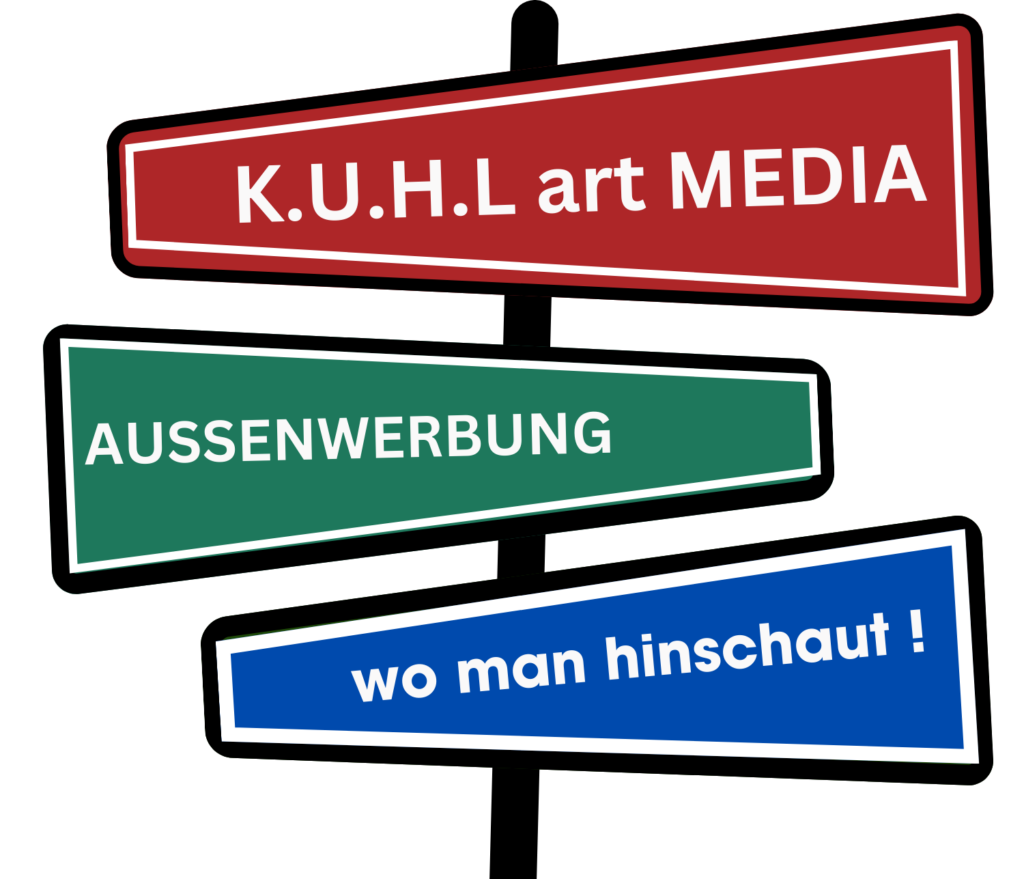 Außenwerbung wo man himnschaut